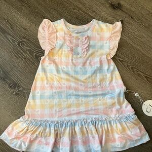 Caden Lane Pastel Plaid Kids Nightgown